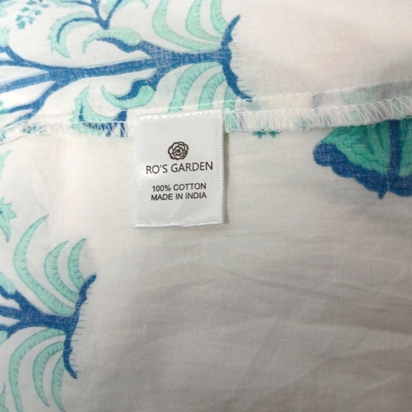 Anthropolgie Ro's Garden Cotton Adjustable Long Sleeve Button Down Mini Dress. M - Picture 6 of 9